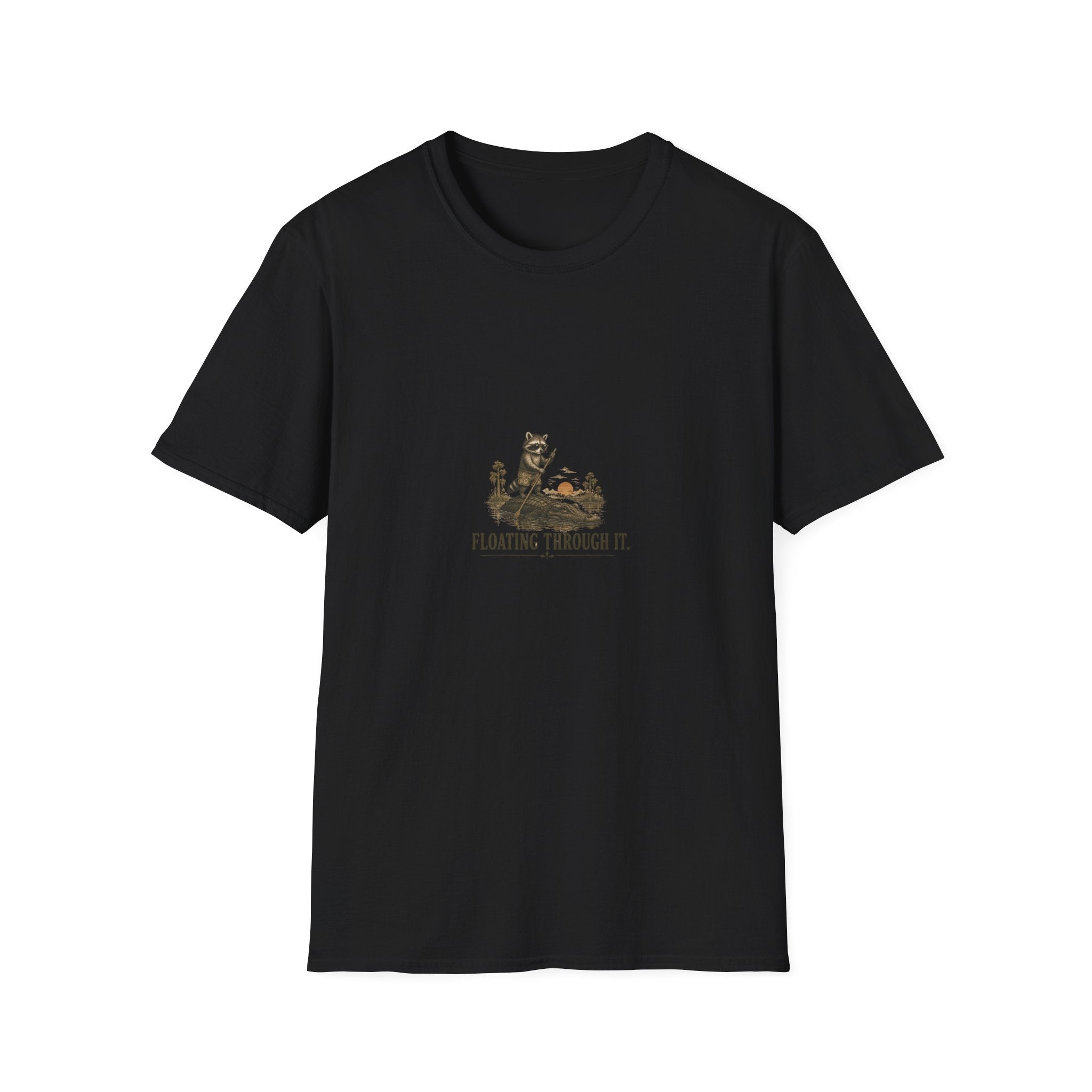 Floating Through Raccoon It T-shirt