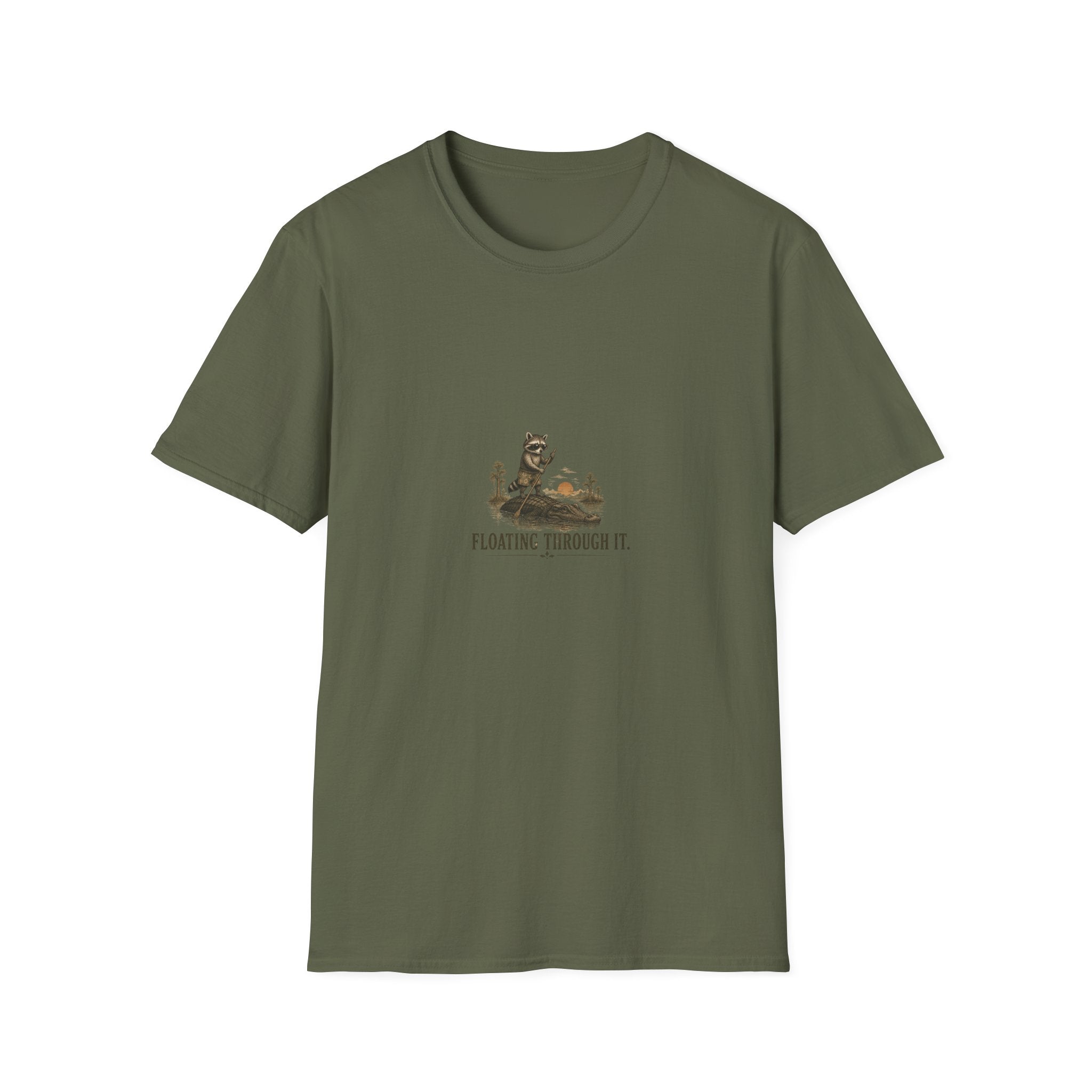 Floating Through Raccoon It T-shirt