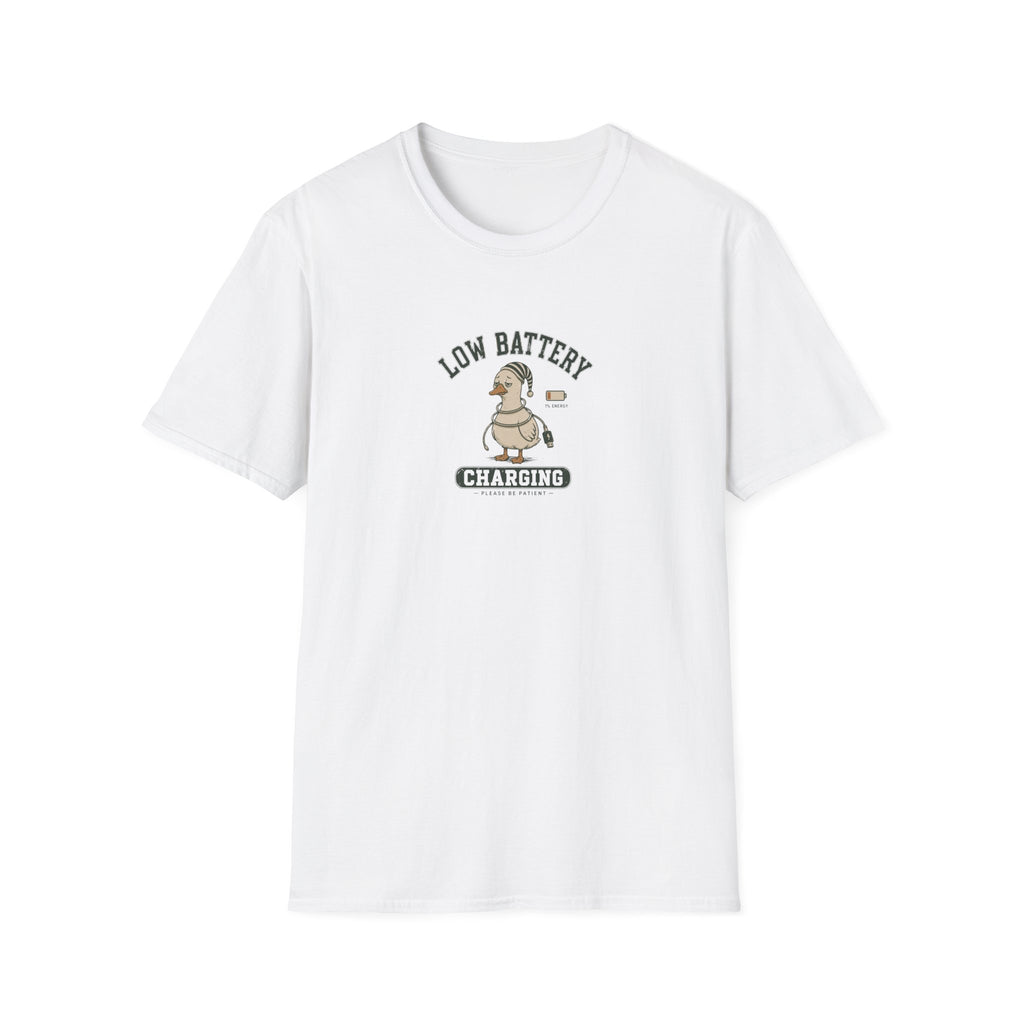 Low Battery Charging Duck T-shirt