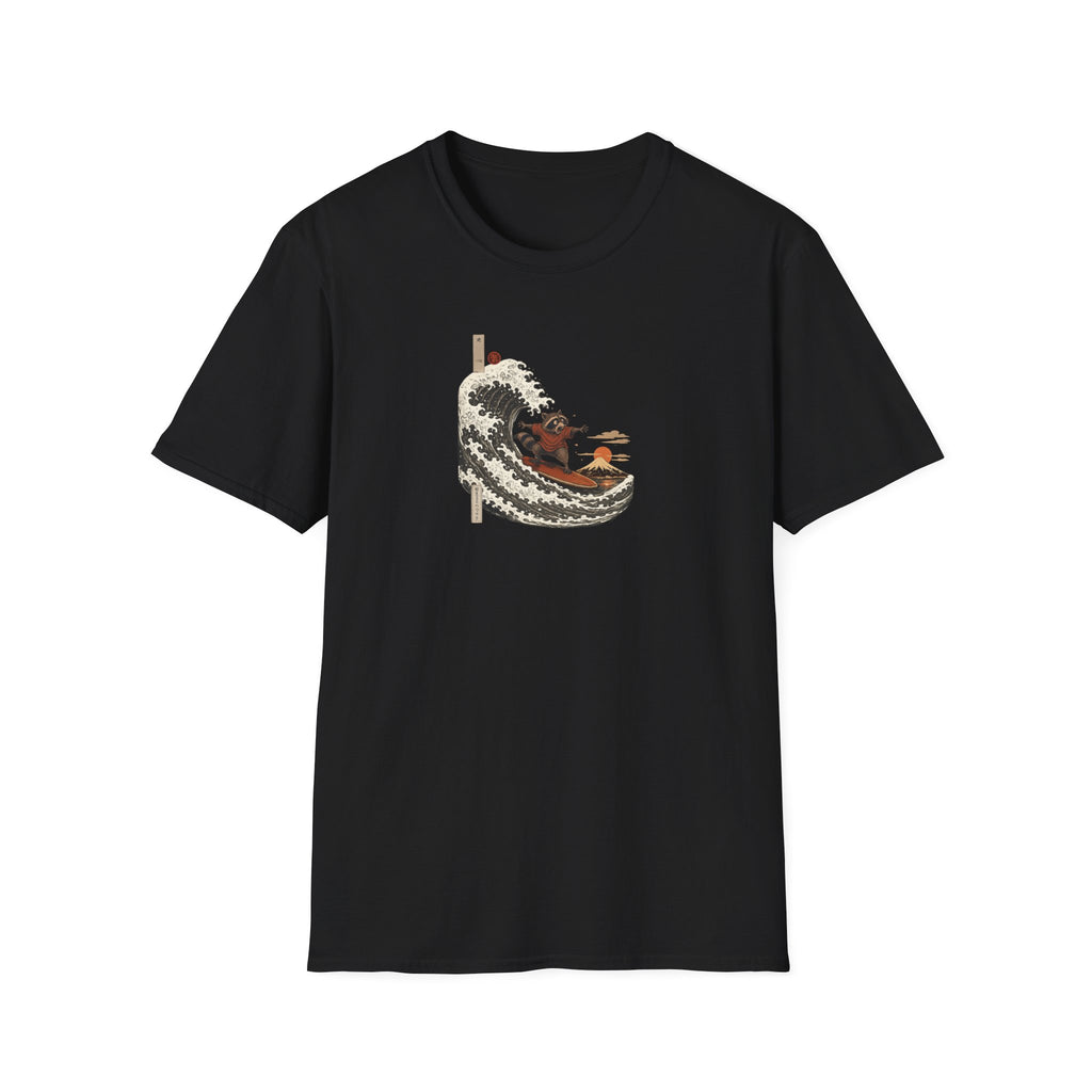 Barely Riding The Wave Raccoon T-shirt