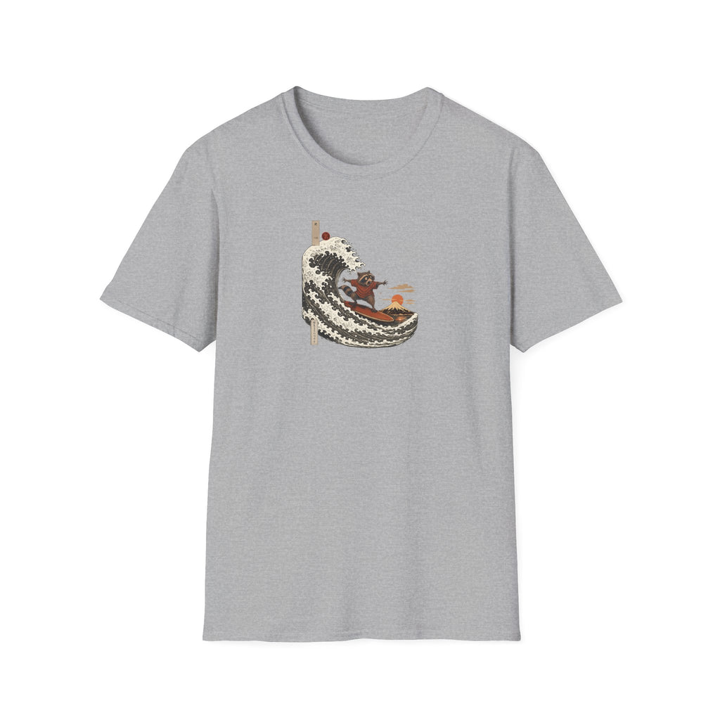Barely Riding The Wave Raccoon T-shirt