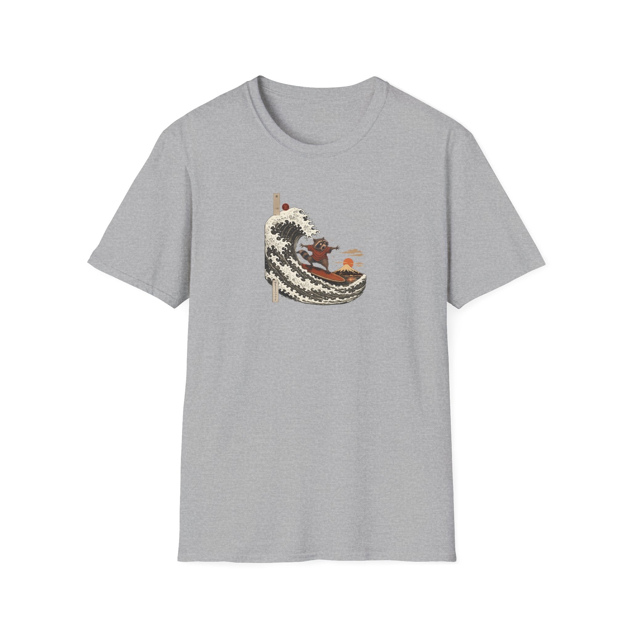 Barely Riding The Wave Raccoon T-shirt