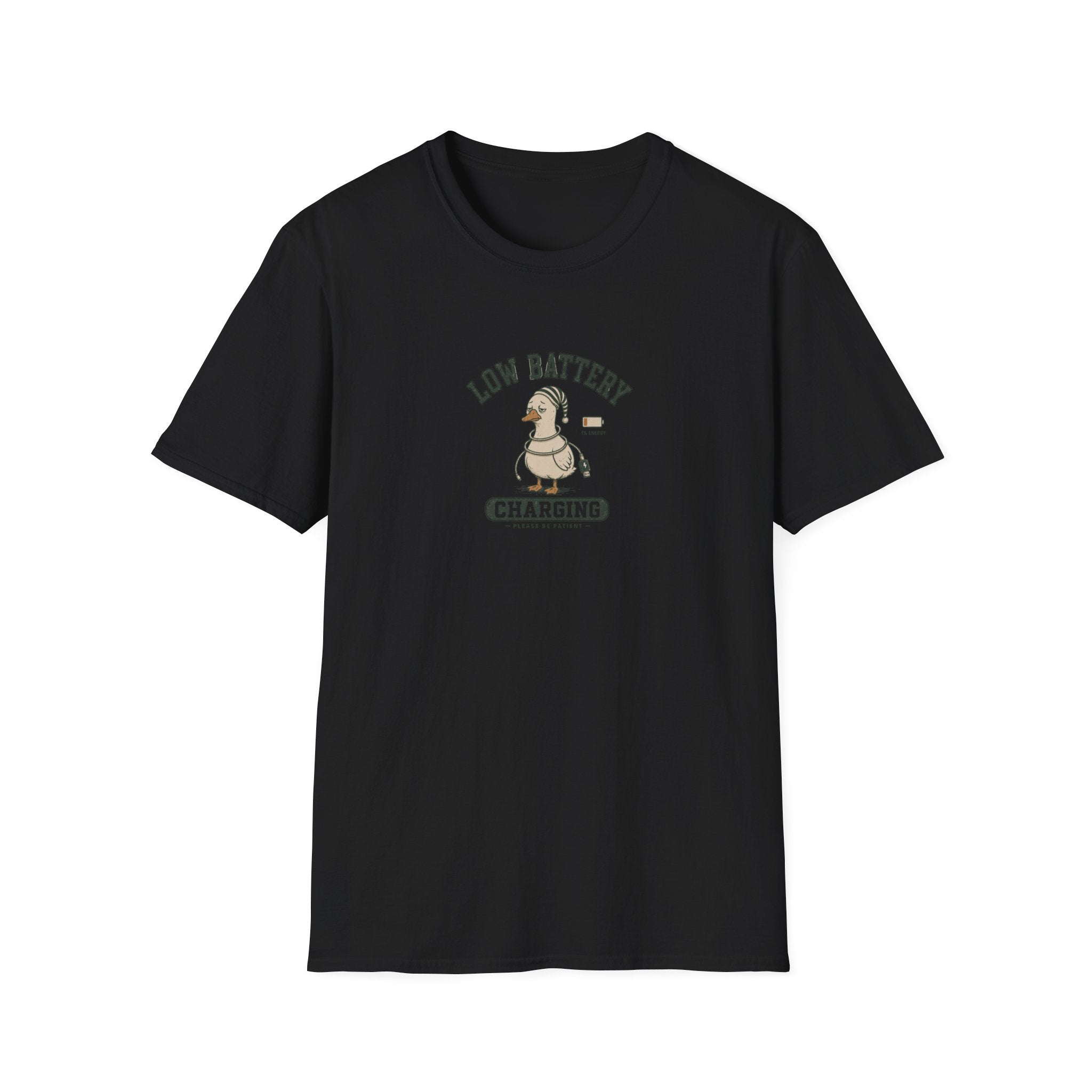 Low Battery Charging Duck T-shirt