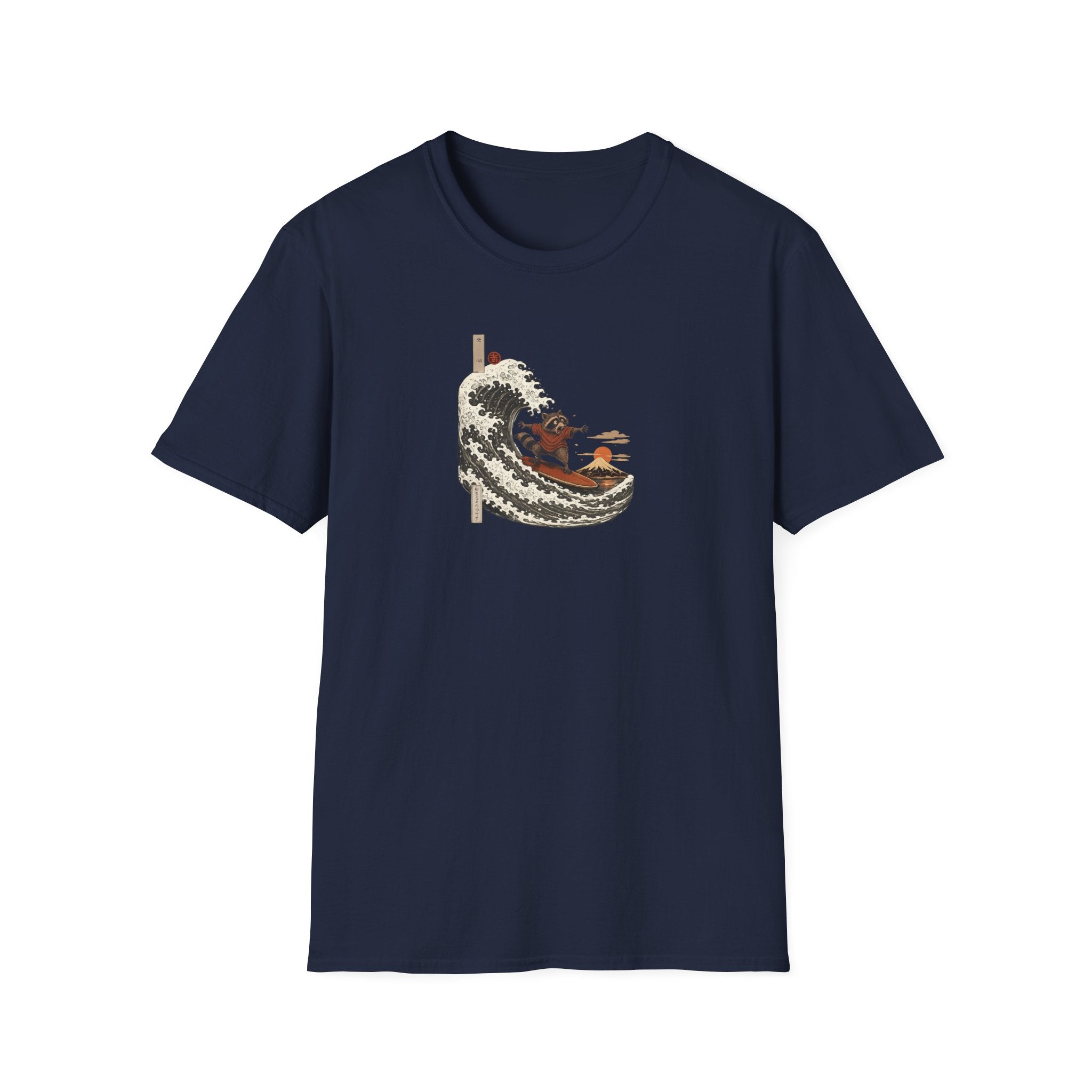 Barely Riding The Wave Raccoon T-shirt