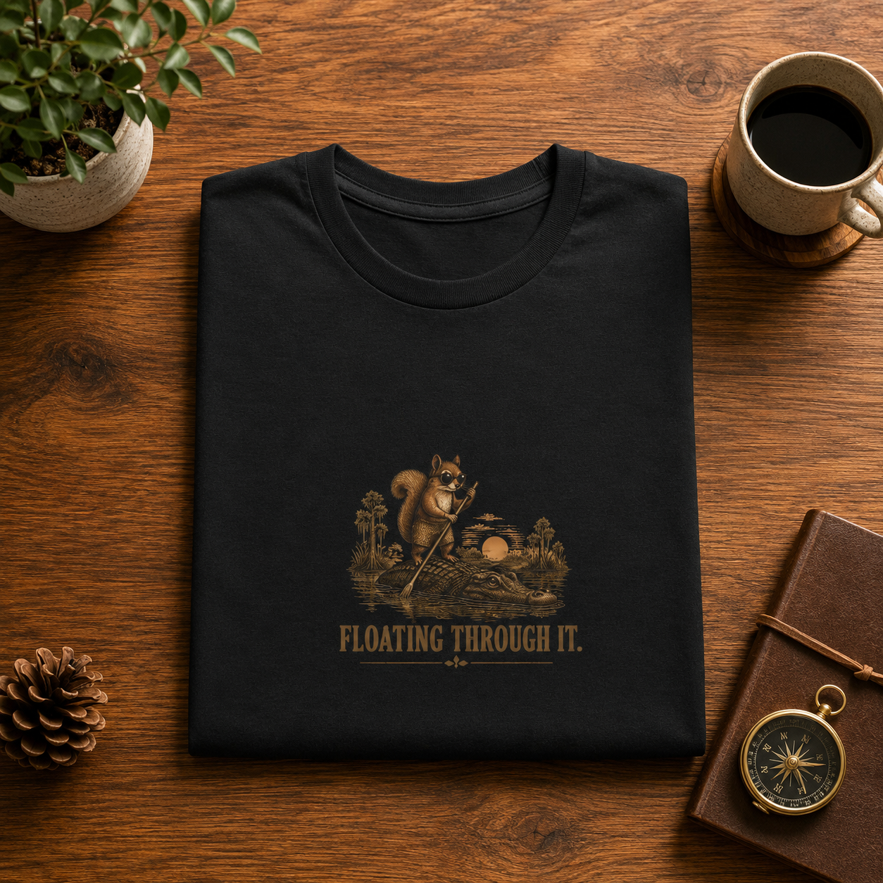 Floating Through It Squirrel T-shirt