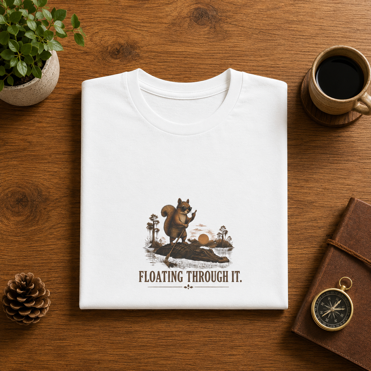 Floating Through It Squirrel T-shirt