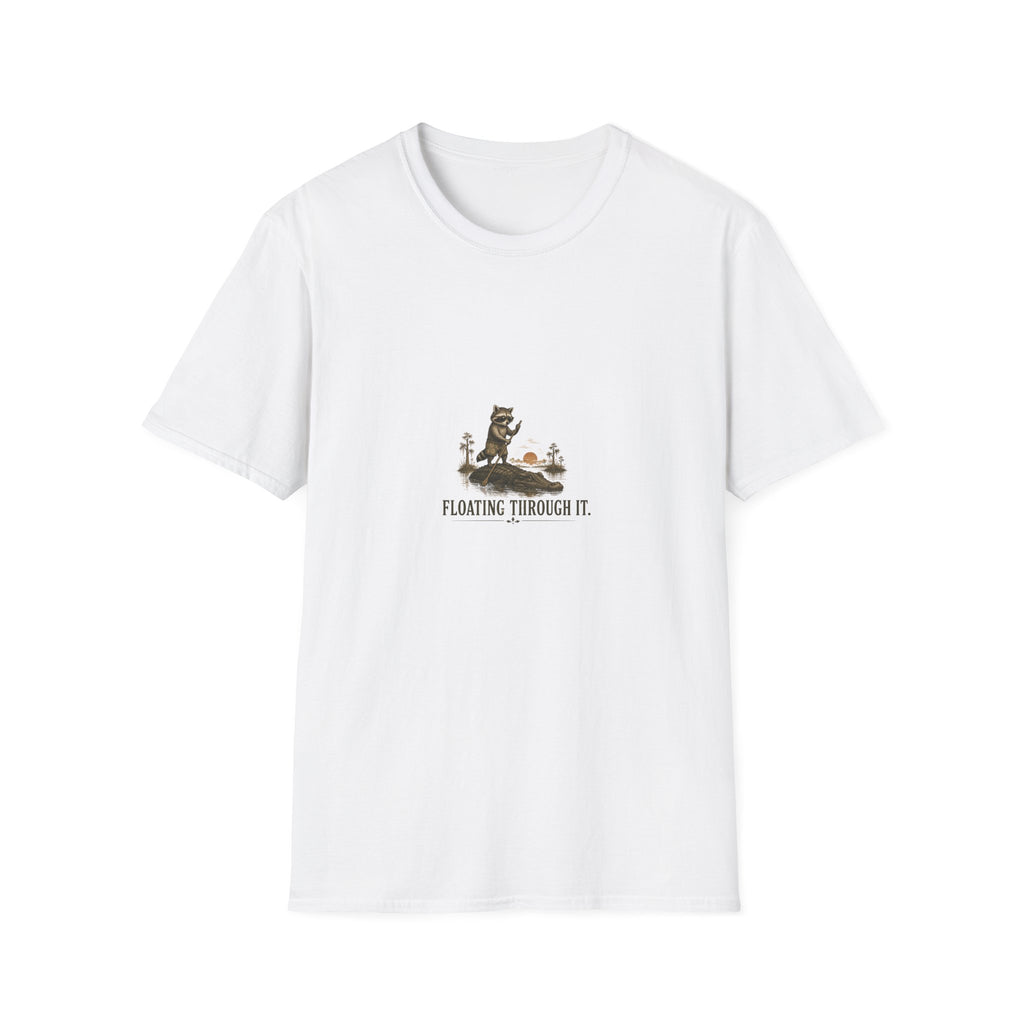 Floating Through Raccoon It T-shirt