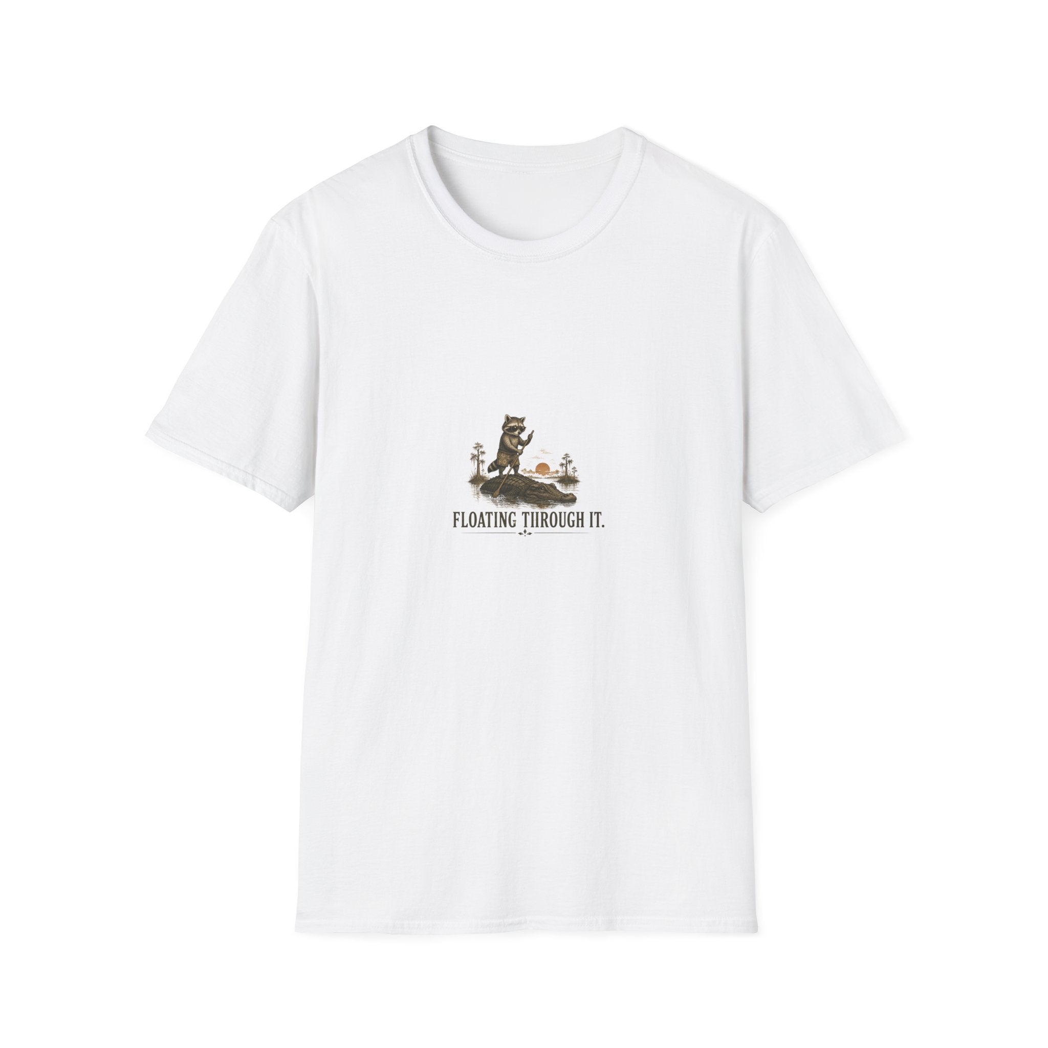 Floating Through Raccoon It T-shirt