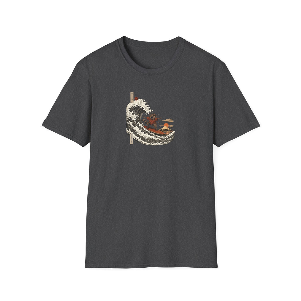 Barely Riding The Wave Raccoon T-shirt