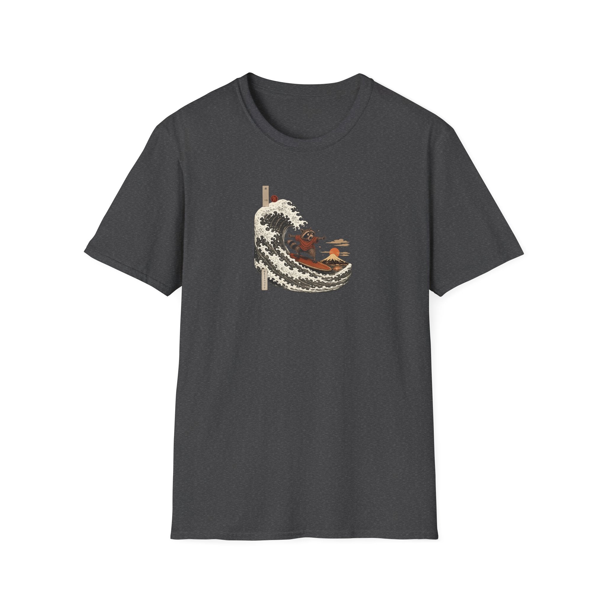Barely Riding The Wave Raccoon T-shirt