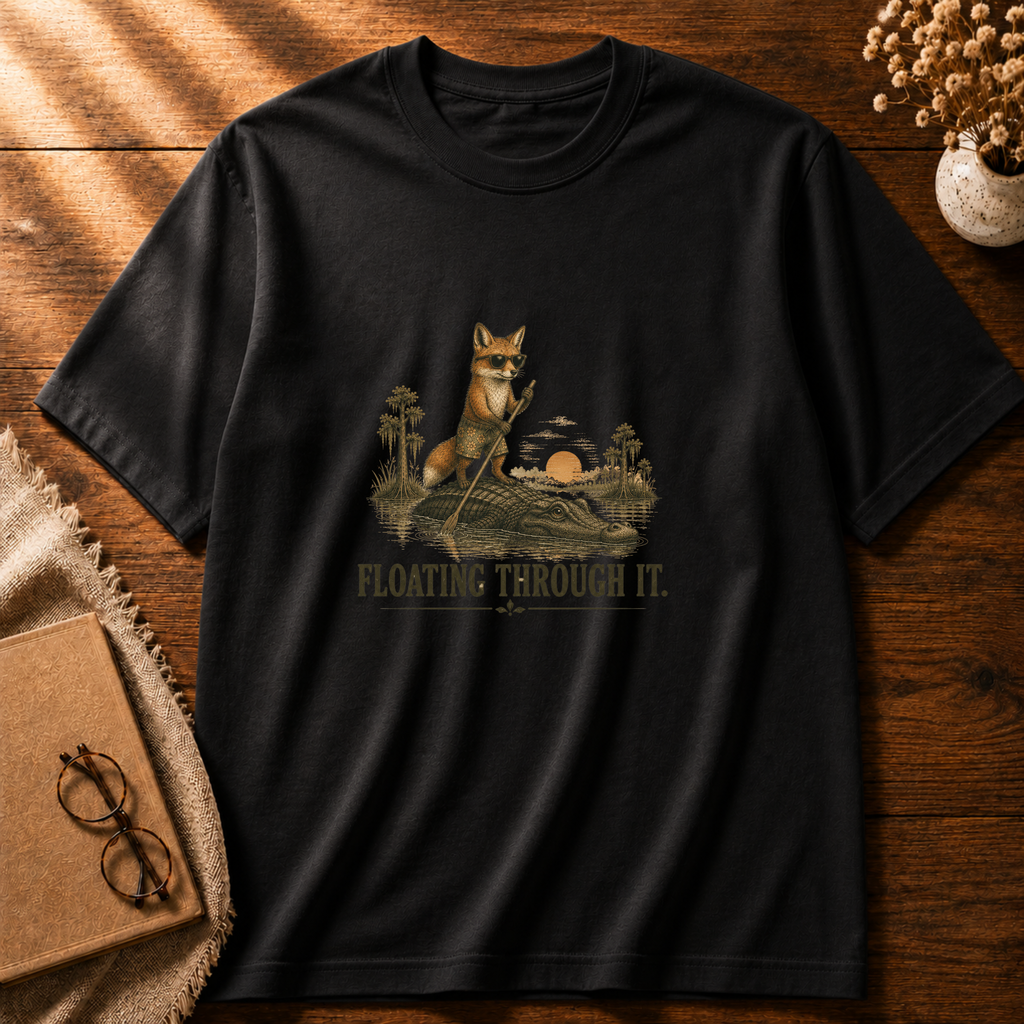 Floating Through It Fox T-shirt