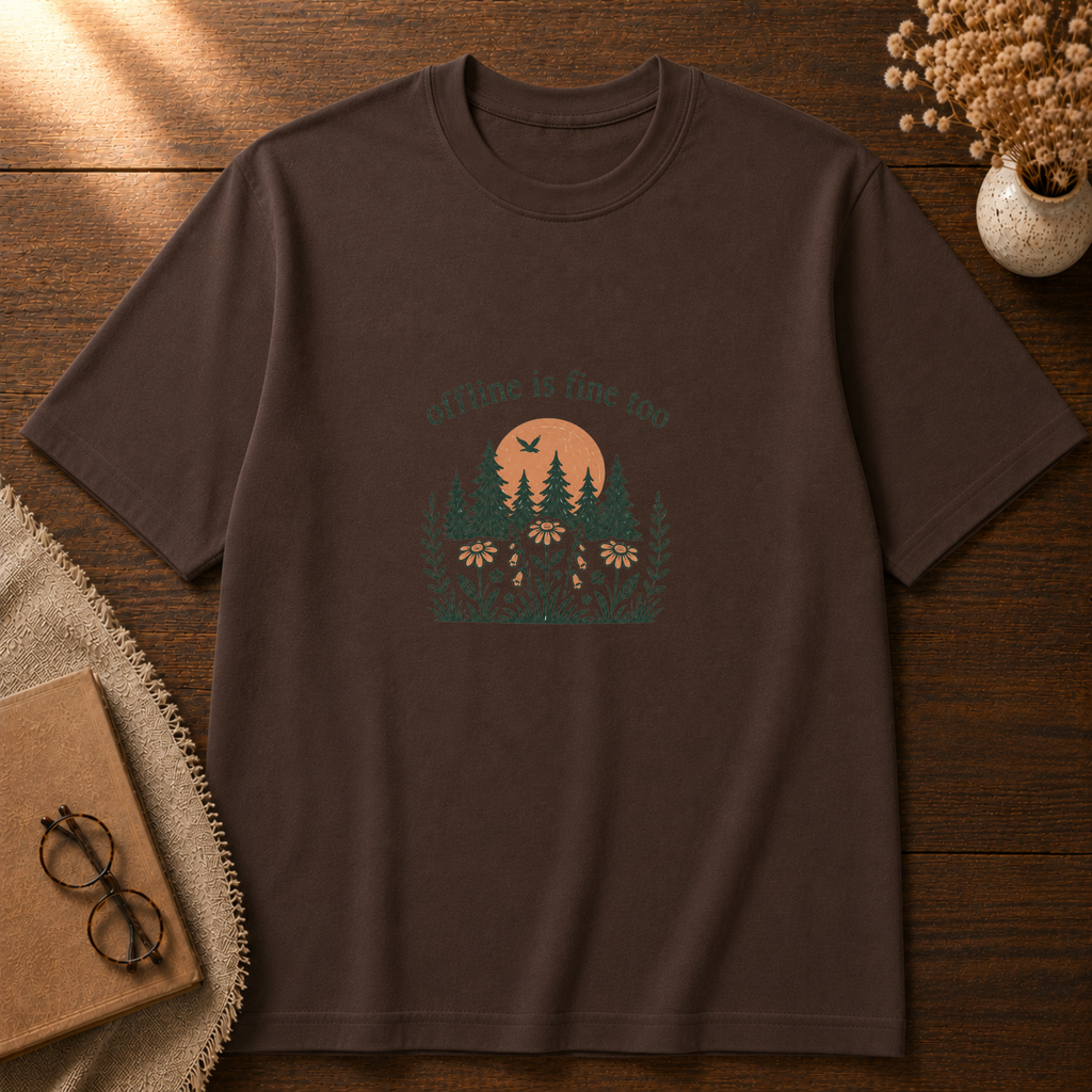 Offline Is Fine Too T-shirt