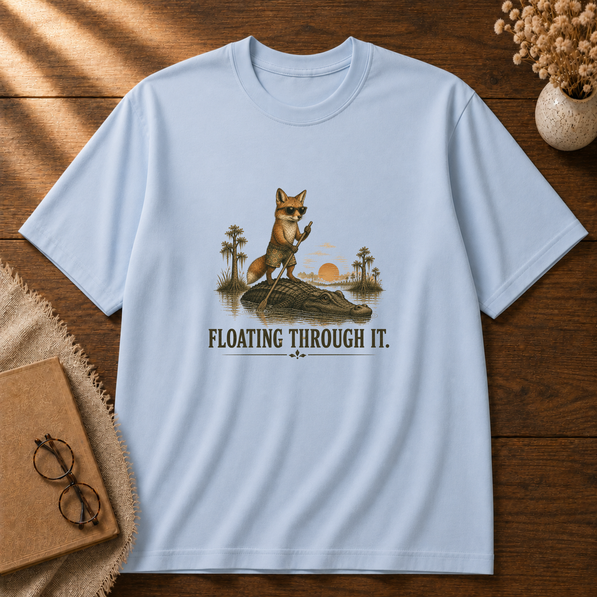 Floating Through It Fox T-shirt