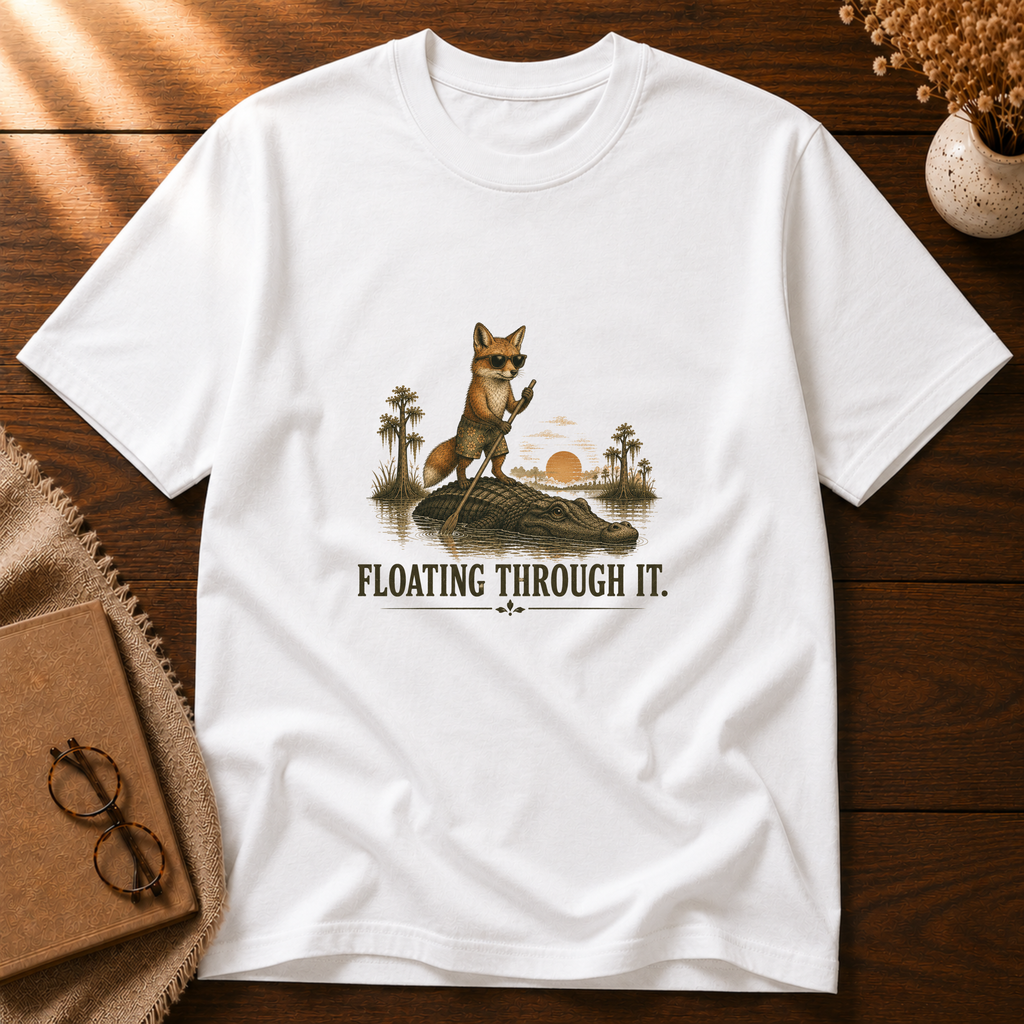 Floating Through It Fox T-shirt